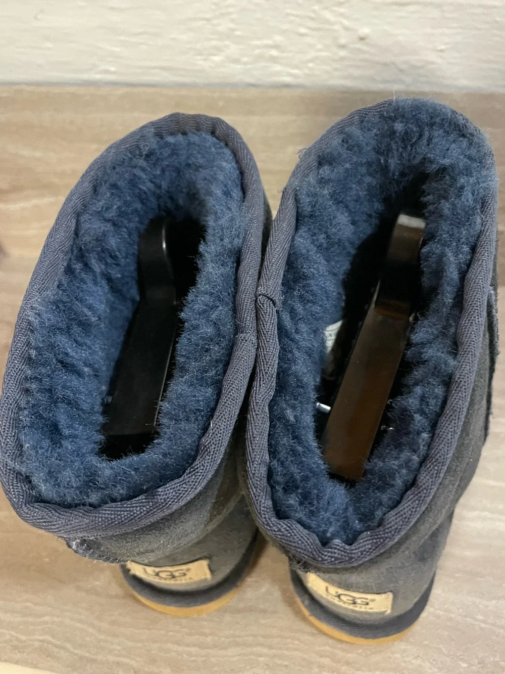 UGGs Navy Blue Shearling-Lined Ugg Boots Size 7